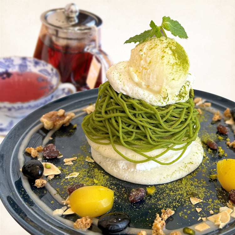 抹茶畑のモンブランパンケーキ