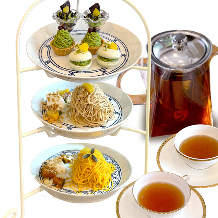 抹茶のアフタヌーンティーセット2名3種