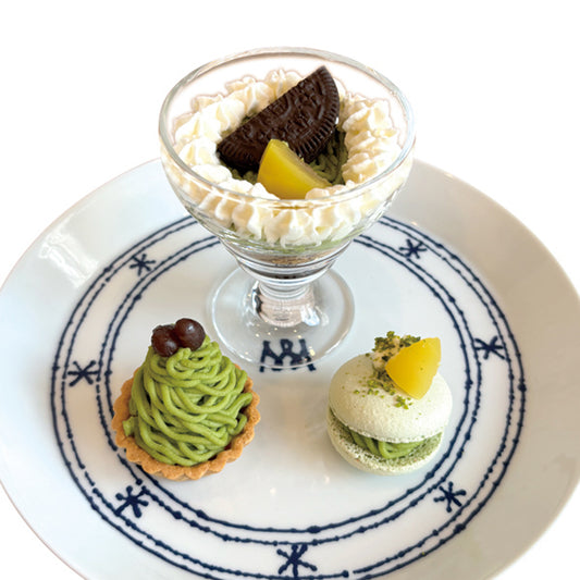 抹茶ミニパフェプレートドリンク付き